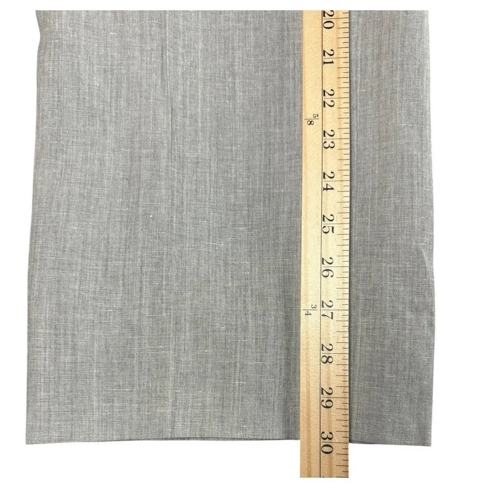 PETER MILLAR Dress Pants Mens 36x30 Gray Wool Linen Flat Front Made Italy